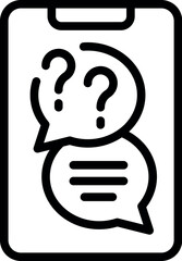 Chat blocking icon outline vector. Internet account. Lock attack
