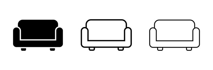 Sofa vector icons set