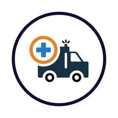car, ambulance, medical care, ambulance icon