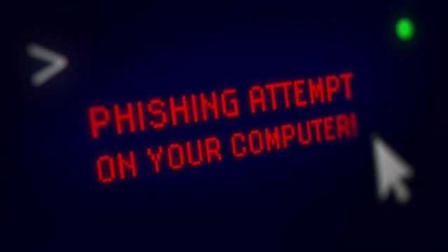 Animated "PHISHING ATTEMPT ON YOUR COMPUTER!" Alert Blinking on the Command Line. Seamless Loops