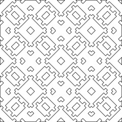 Stylish texture with figures from lines.Abstract geometric black and white pattern for web page, textures, card, poster, fabric, textile. Monochrome graphic repeating design. 