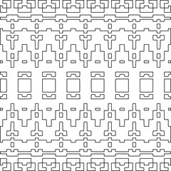 Stylish texture with figures from lines.Abstract geometric black and white pattern for web page, textures, card, poster, fabric, textile. Monochrome graphic repeating design. 