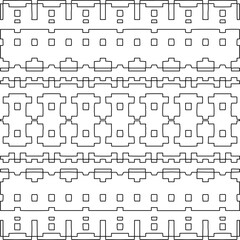 Stylish texture with figures from lines.Abstract geometric black and white pattern for web page, textures, card, poster, fabric, textile. Monochrome graphic repeating design. 