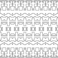 Stylish texture with figures from lines.Abstract geometric black and white pattern for web page, textures, card, poster, fabric, textile. Monochrome graphic repeating design. 