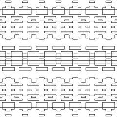 Stylish texture with figures from lines.Abstract geometric black and white pattern for web page, textures, card, poster, fabric, textile. Monochrome graphic repeating design. 