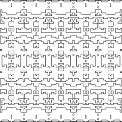 Stylish texture with figures from lines.Abstract geometric black and white pattern for web page, textures, card, poster, fabric, textile. Monochrome graphic repeating design. 