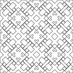 Stylish texture with figures from lines.Abstract geometric black and white pattern for web page, textures, card, poster, fabric, textile. Monochrome graphic repeating design. 