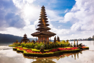 Pura Ulun Danu Bratan, hindu temple on Bali island, Indonesia