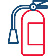 Fire extinguisher thin line icon. Protection equipment. Vector illustration.