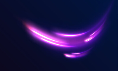 Abstract Colorful light trails with motion blur effect, speed background. futuristic neon light effect. Speed of light concept background