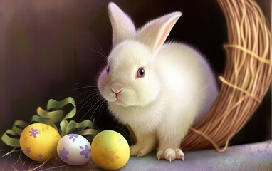 Fototapeta premium Cute easter bunny