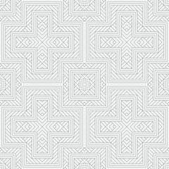 Vector seamless pattern. Modern stylish texture. Monochrome, linear abstract background.