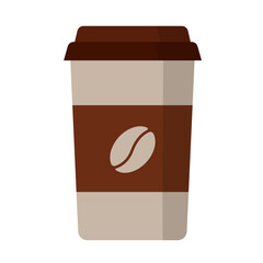 coffee cup flat vector illustration logo icon clipart