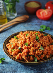 A traditional Turkish bulgur salad - Kisir