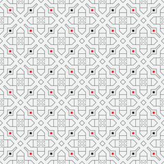 Vector seamless pattern. Modern stylish texture. Monochrome, linear abstract background.