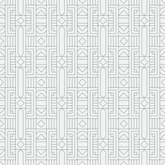 Vector seamless pattern. Modern stylish texture. Monochrome, linear abstract background.
