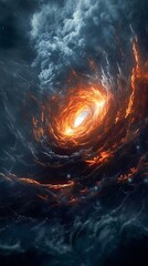 Black hole in space. Generative AI