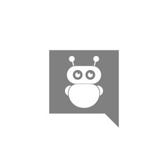 Communication chat bot icon isolated on transparent background