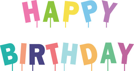 happy birthday text vector
