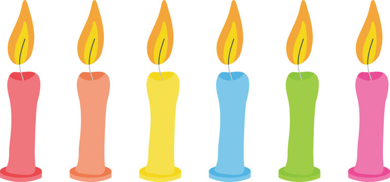 Colorful candles vector image