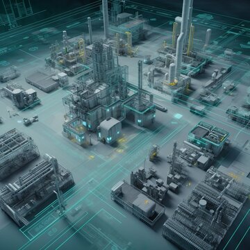 a picture of industry 4.0 hyper detailed