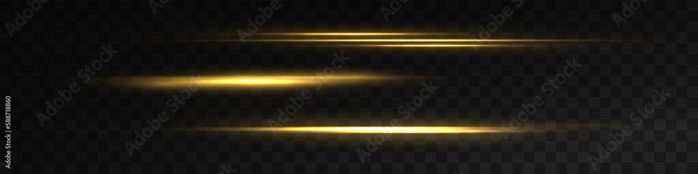 Poster glowing light lines. vector light glow effect. isolated horizontal linear rays, shiny explosion, sun