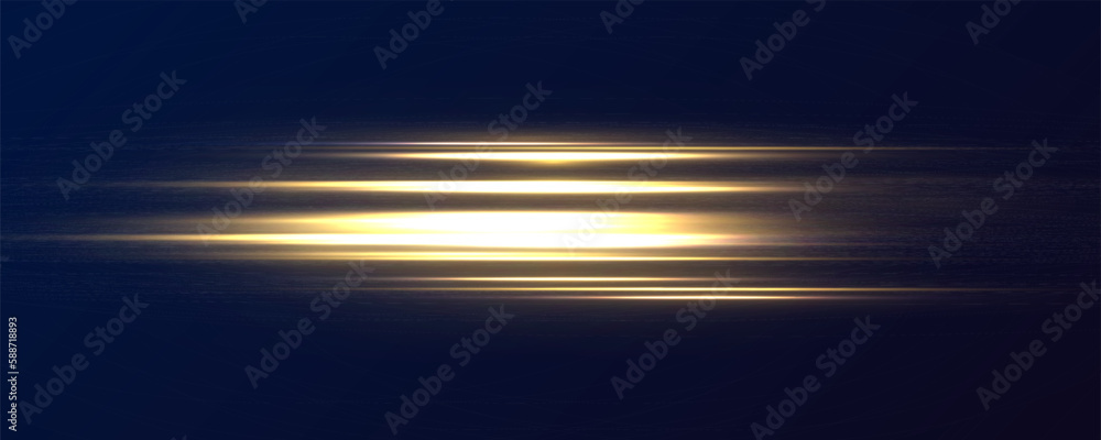 Poster glowing light lines. vector light glow effect. isolated horizontal linear rays, shiny explosion, sun