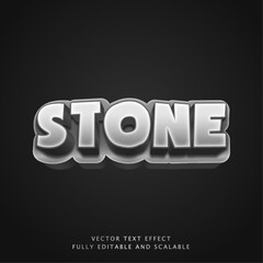 Stone 3D teks effect editable vector eps