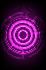 Abstract technology innovation circle sci-fi concept background.