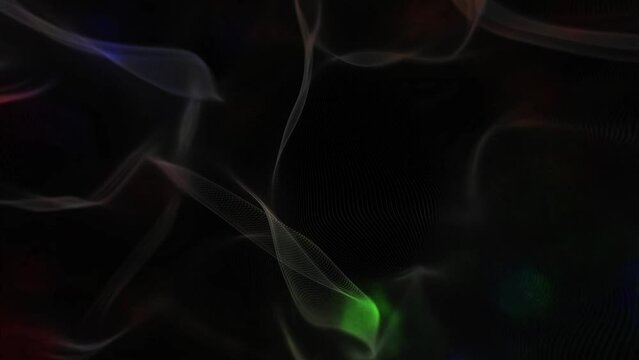 Animation of colored smoke, steam, cloud on a black background. Smoke, a cloud of fiery smoke from the lower background. Light, white, fog, cloud, black background, 4k