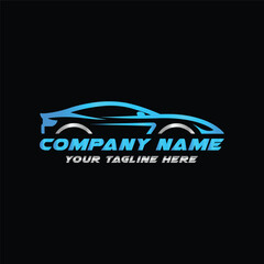 automotive, car silhouette, Car dealership, auto dealership, car logo design vector premium template