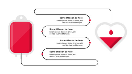 Blood donation concept with space for text. Vector