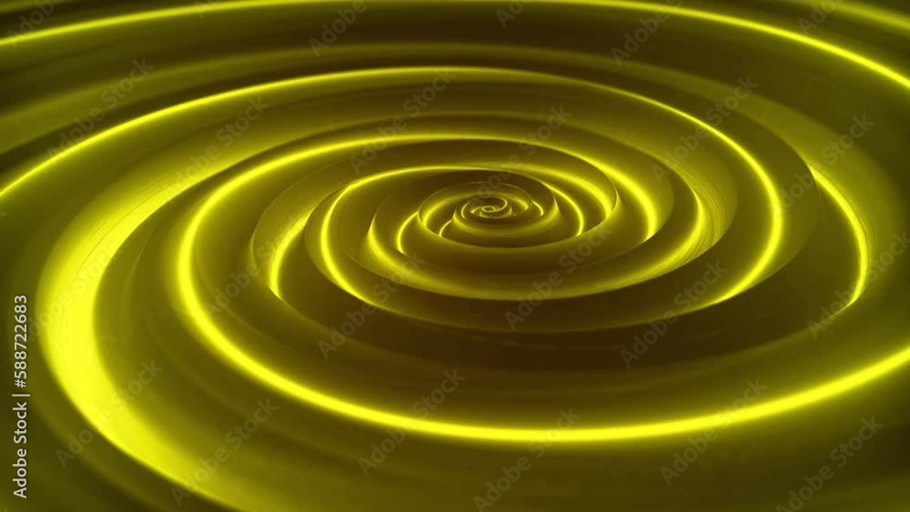 Poster metallic silk water spiral. concentric optical illusion. abstract point digital wave of particles. t