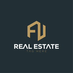 Obraz premium Real estate , construction letter mark logo design