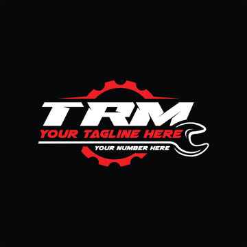 TRM letter with Automotive logo deisgn premium vector