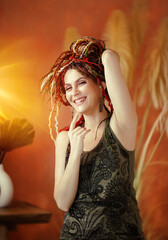 portrait of a woman in style