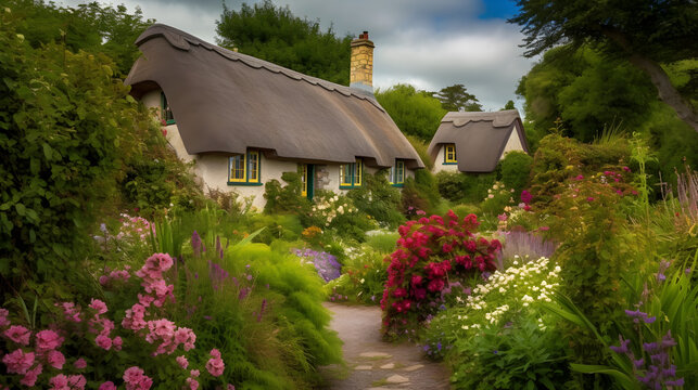 traditional english village Generative AI