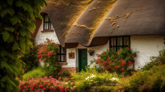 house in the village Generative AI