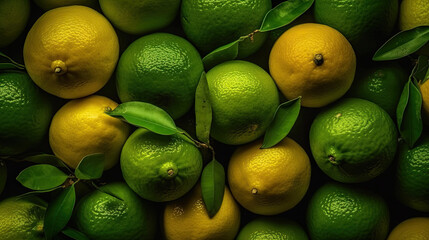 lemons in a market created with Generative AI technology