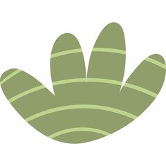 Savanna bush, shrub hand drawn illustration. Flat style design, isolated vector. Savanna landscape, grassland plant, flora, botanical, scene creator element