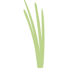 Tuft of grass hand drawn illustration. Flat style design, isolated vector. Savanna landscape, grassland plant, flora, botanical, scene creator element