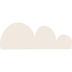 Cartoon cloud hand drawn illustration. Hand drawn Scandinavian style flat design, isolated vector. Weather element, summer sky, kids print