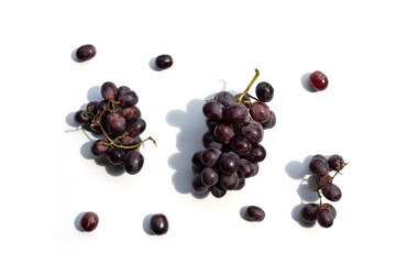 Fresh grape on white background.