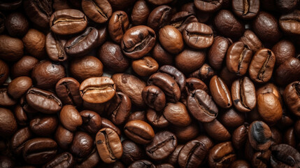 Obraz premium coffee beans background created with Generative AI technology