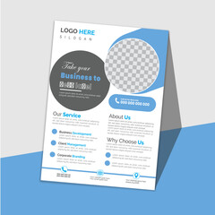 Brochure design, cover modern layout, annual report, poster, flyer in A4 with colorful triangles.Circle space for photo collage.Vacation travel brochure flyer design template.