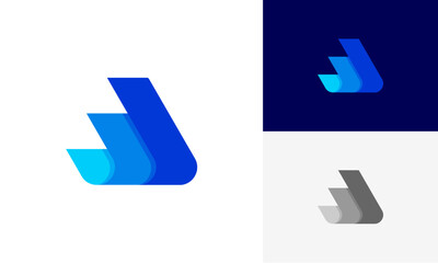financial growth chart logo design vector