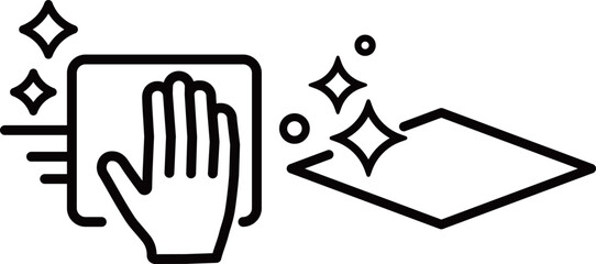 拭き掃除　除菌　清潔　アイコン