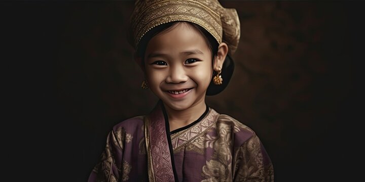 Javanese girl illustration by generative AI