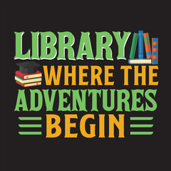 Obraz premium Librarian Typography T-shirt Design