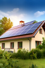 Obraz premium Home with solar panels